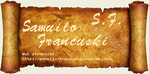 Samuilo Francuski vizit kartica